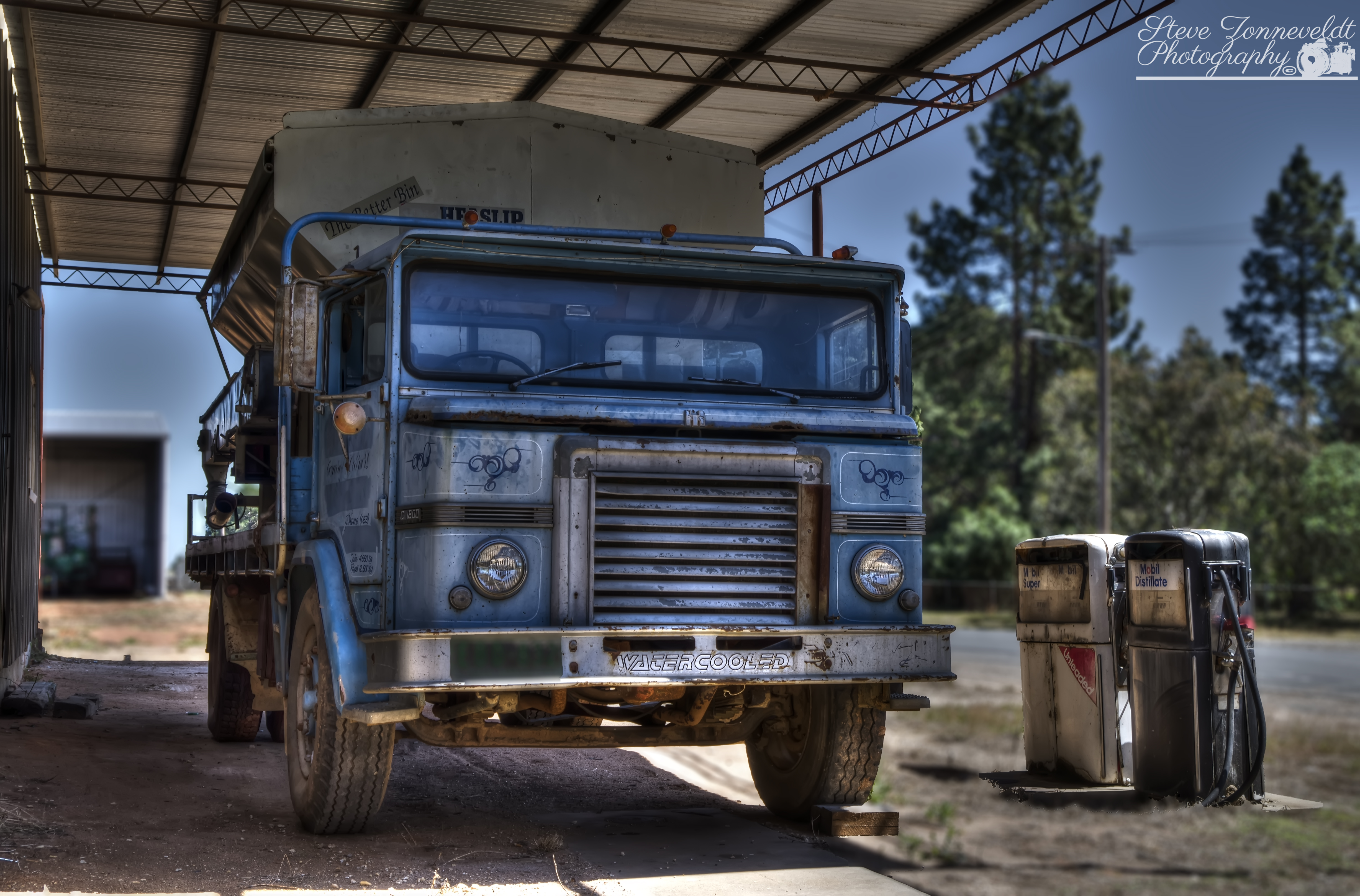 Old Truck At Fuel Pump