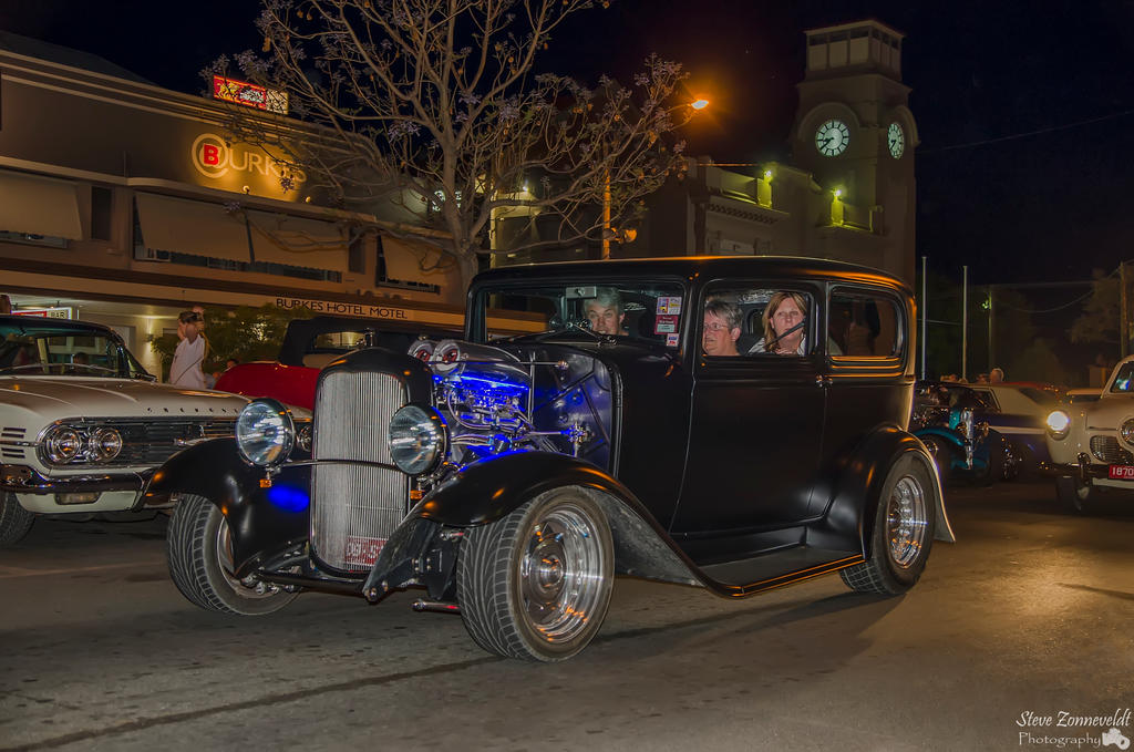 black rod blue lit engine