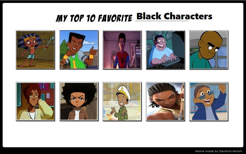 My Top 10 Favorite Black Characters by Ganymede1135 on DeviantArt
