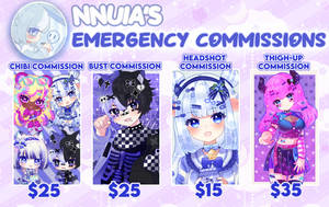 September Emergency Commissions [OPEN] by nnuia