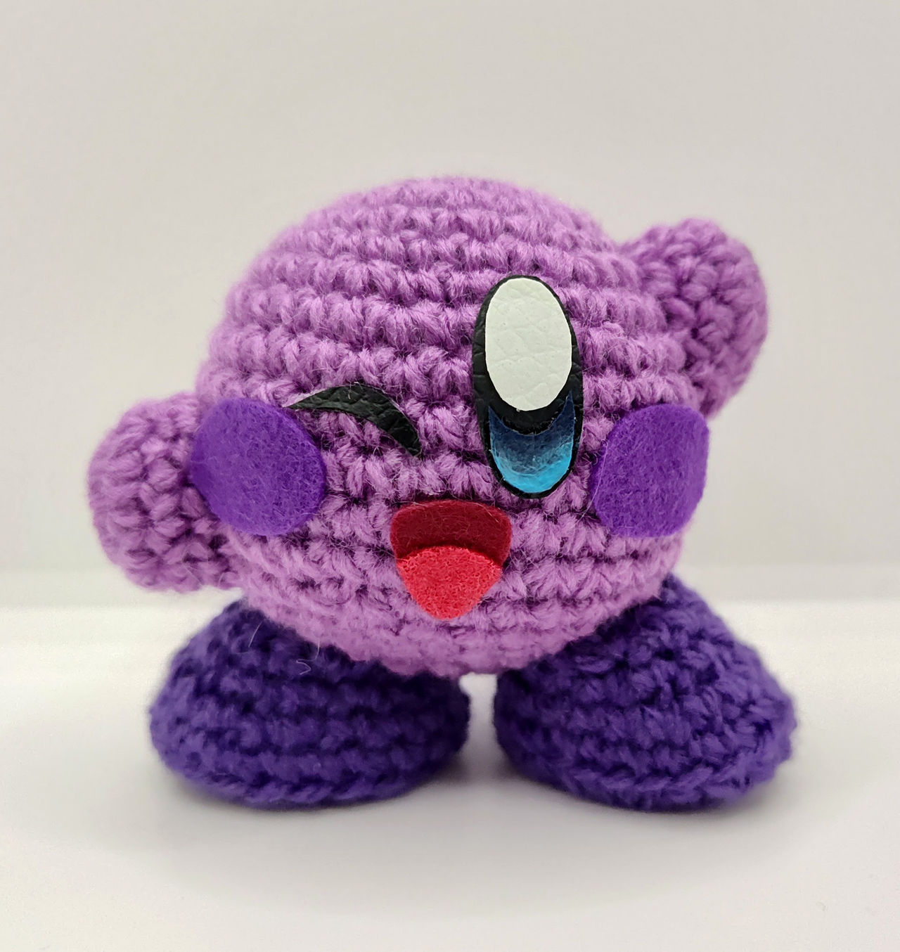 Mini Purple Kirby Amigurumi (For Sale)