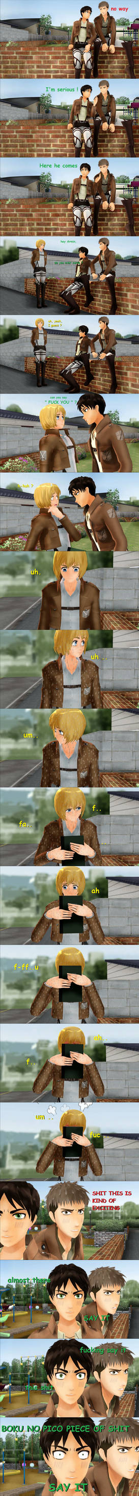 Armin can't curse