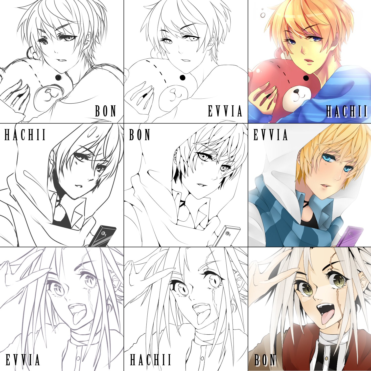 Bishie Switcharound Meme (bon-evv-hachii)