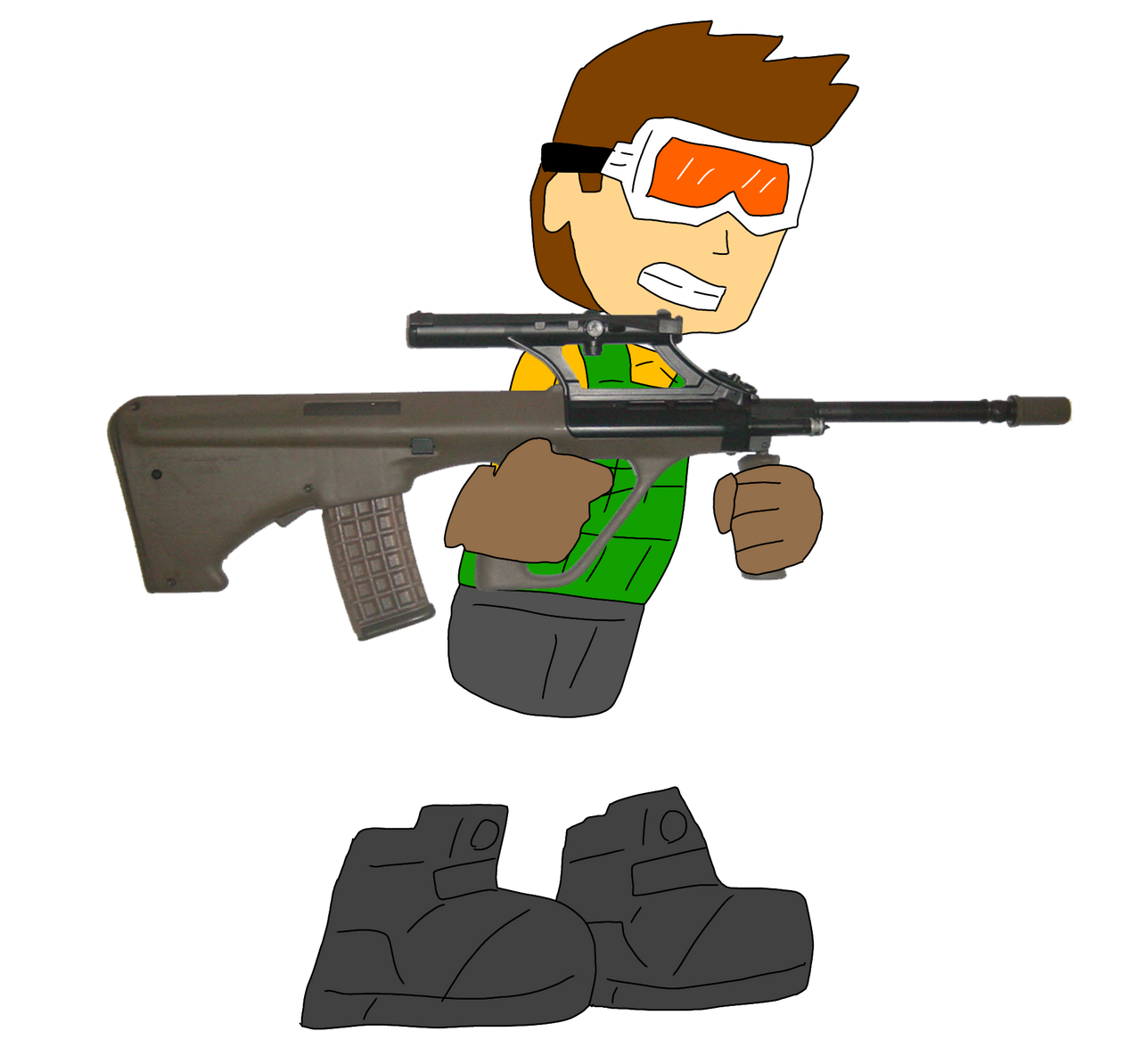 Gun fight assault aug a1 by Netnanthapat on DeviantArt