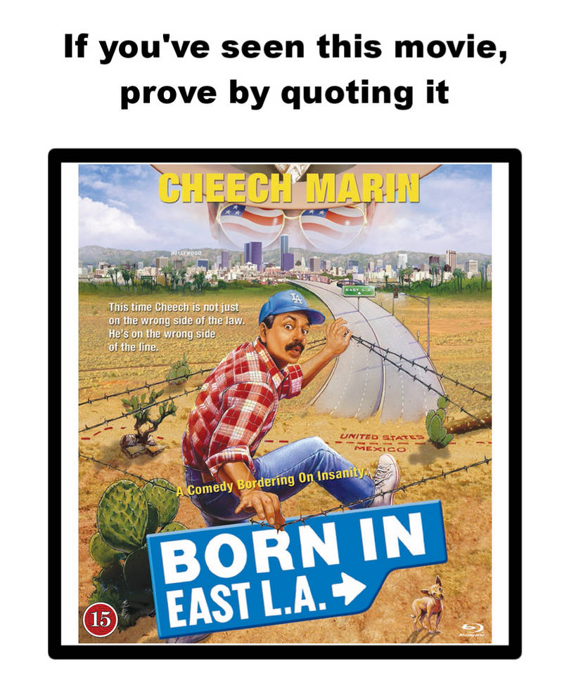 If You Seen 'Born in East LA', Prove By Quoting It by Tito-Mosquito on