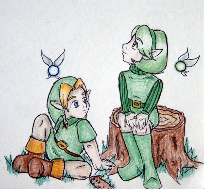 Link and Saria by darkdaughter114 on DeviantArt
