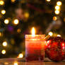 Christmas Candle and Ornament