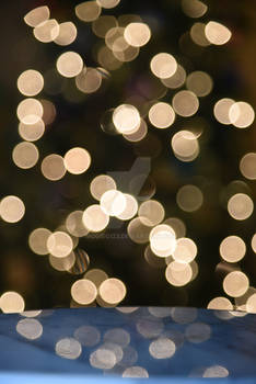 White Bokeh With Table