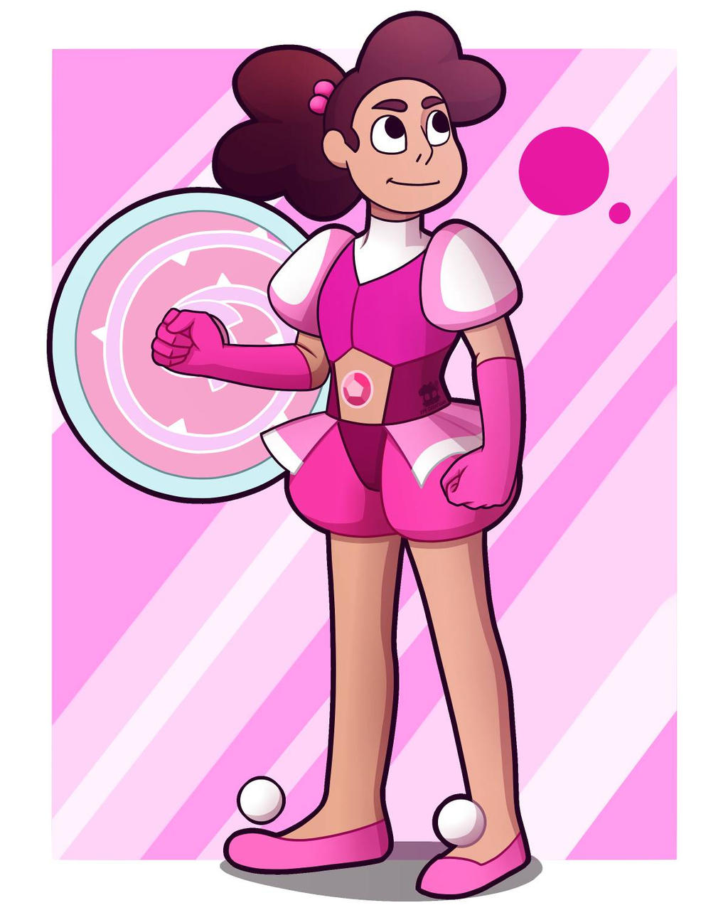 Stevonnie in Pink Diamond's clothes by VMCreations02 on DeviantArt