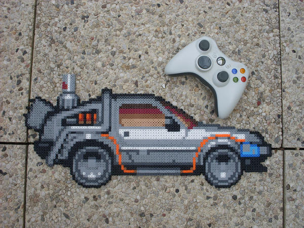 Back to the Future - De Lorean Perler Bead Sprite