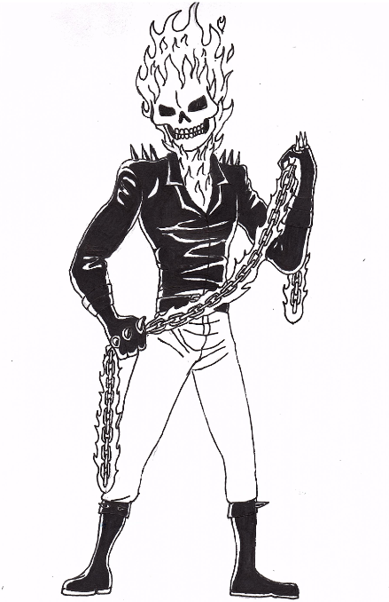 4/100 Ghost Rider Drawing by BlackFistsRedBlades on DeviantArt 4/100 Ghost Rider Drawing by BlackFistsRedBlades on DeviantArt