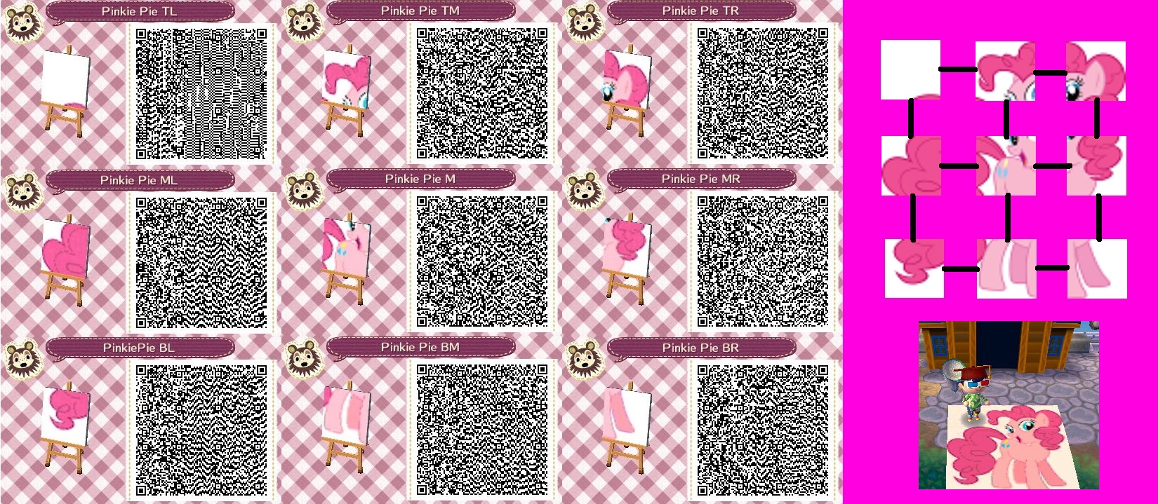 Pinkie Pie Animal Crossing Patterns