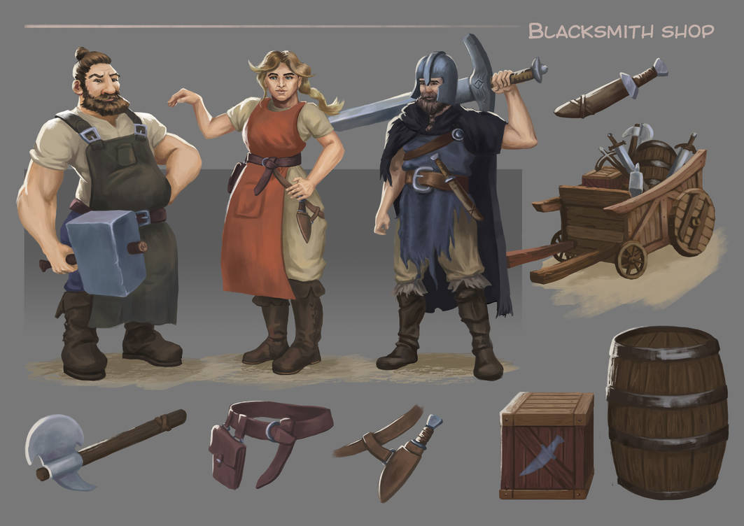 Blacksmith by JonathanLebrec on DeviantArt