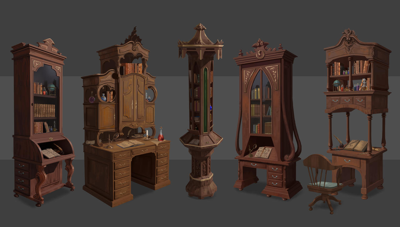 Wizard Furniture Design by JonathanLebrec on DeviantArt