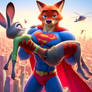 Nick Wilde Superfox holding Judy Hopps 2
