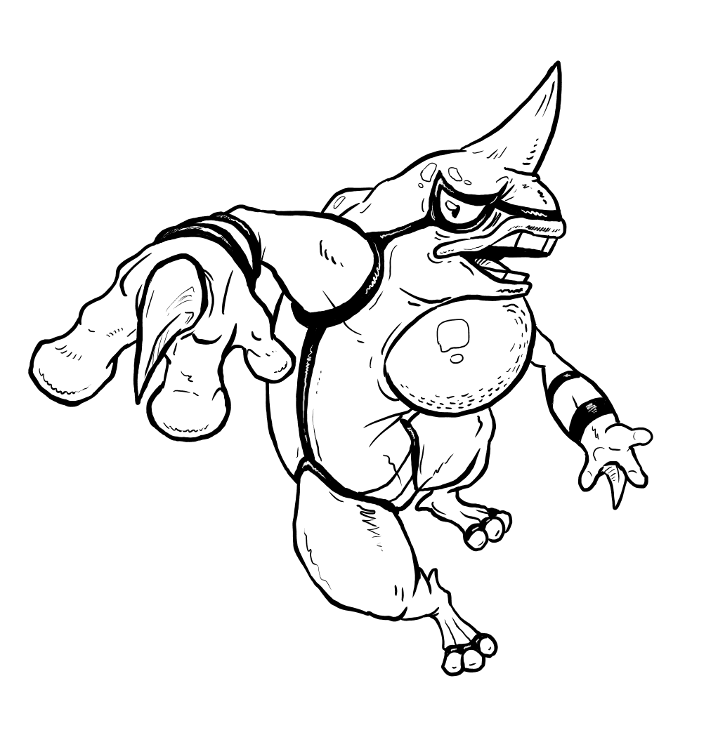 Toxicroak lineart