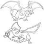 Free Charizard and Flygon linearts