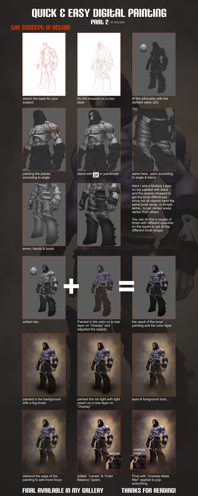 Quick and easy digital painting tutorial part 2 by pixelOgre