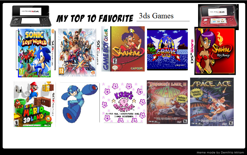 List of physical 3ds games