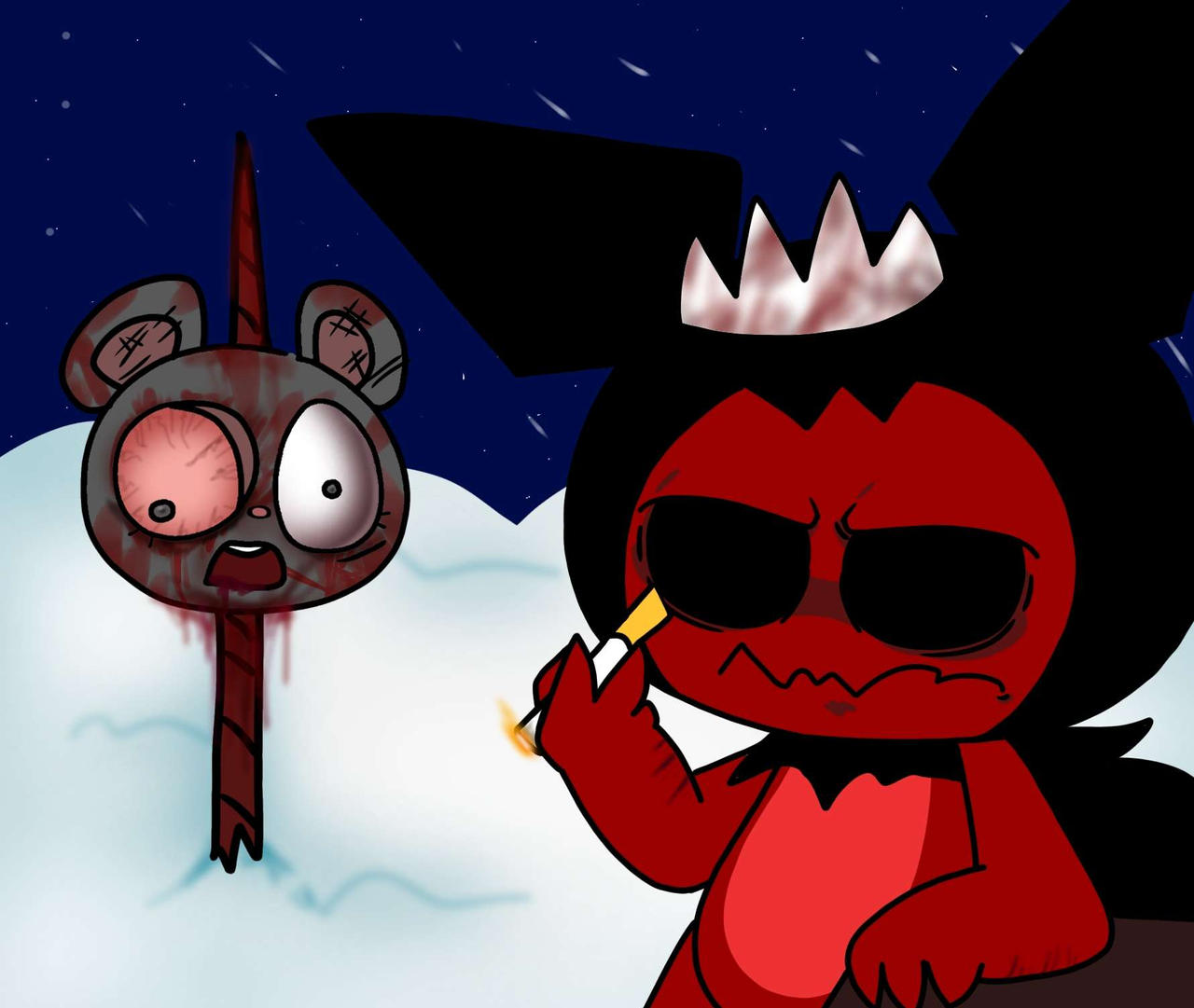 Pretty Blood Red Snow Good Ending by The-king-zhaul on DeviantArt