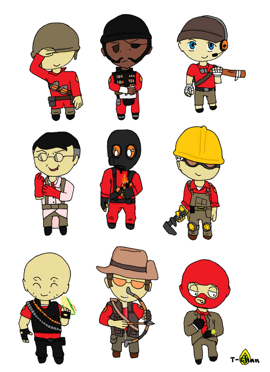 all tf2 classes by tzumii on DeviantArt