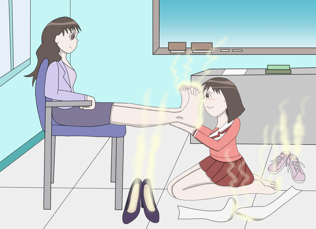 Kaori sniffing Yukari feet Patreon Commission by CoolCliffStudios on Kaori sniffing Yukari feet Patreon Commission by CoolCliffStudios on