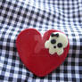 Cute Heart with Skull