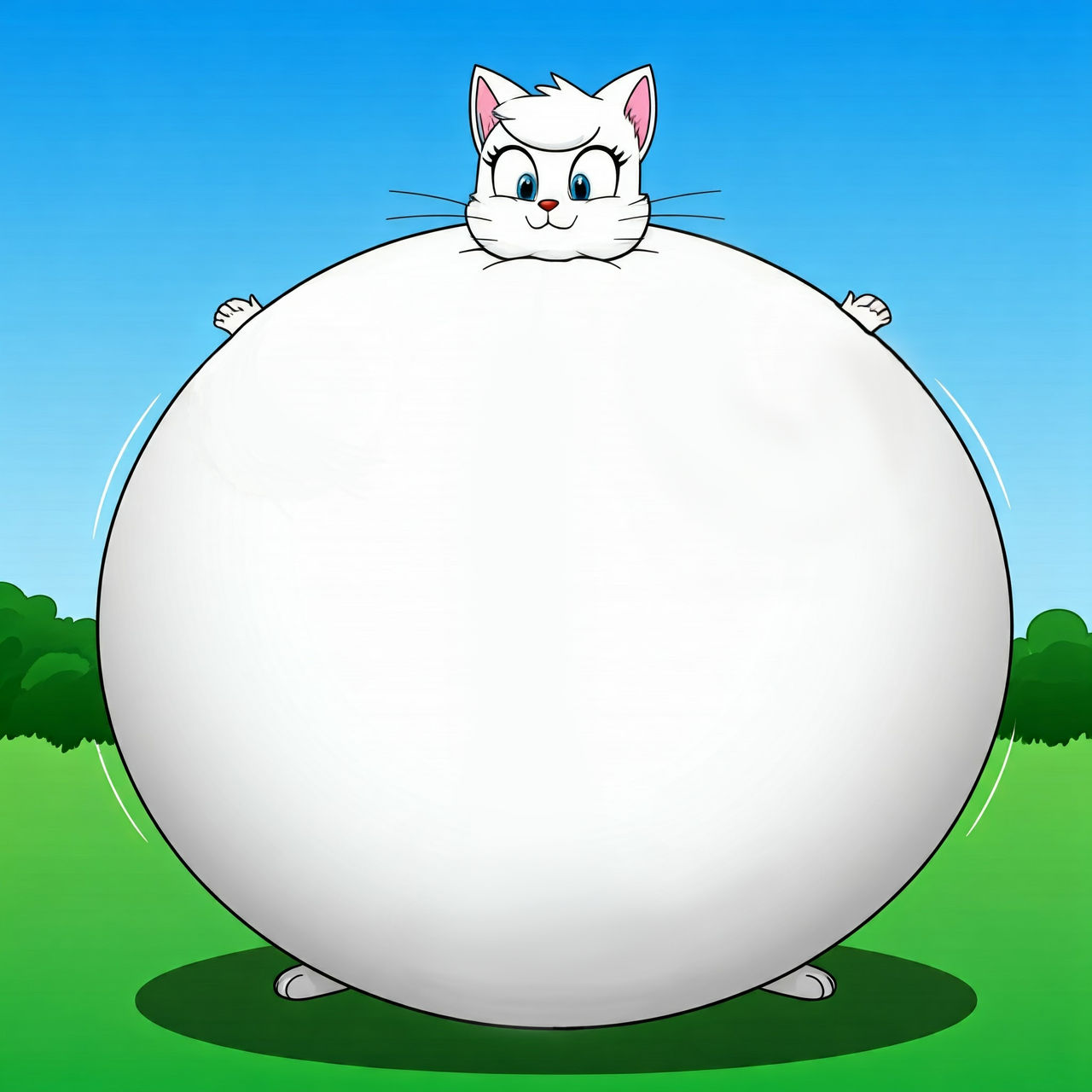 Top Cat Inflation White cat body inflation by InflatedArt on DeviantArt