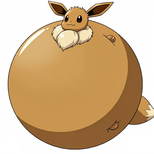Eevee Inflation Puffed up Eevee by InflatedArt on DeviantArt