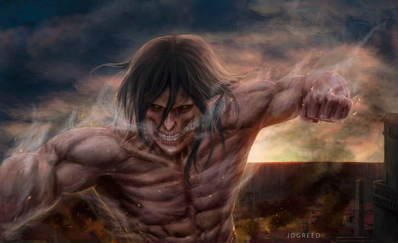 titan on attack (eren)