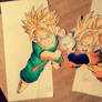 Dragon ball Z - Trunks And Goten Colored Pecils