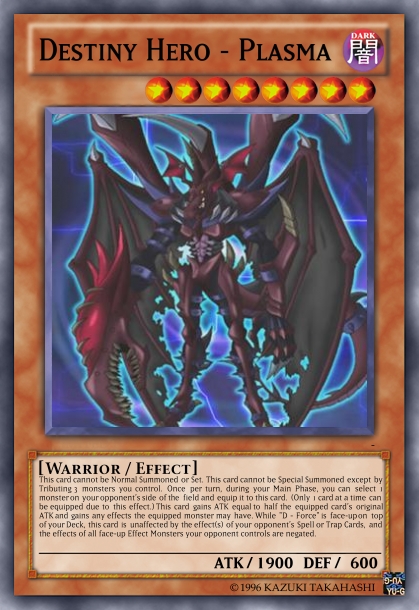 yugioh destiny hero plasma deck HEROs from KOMANDO Negate the effects of all face Destiny Hero - Plasma (Anime)
