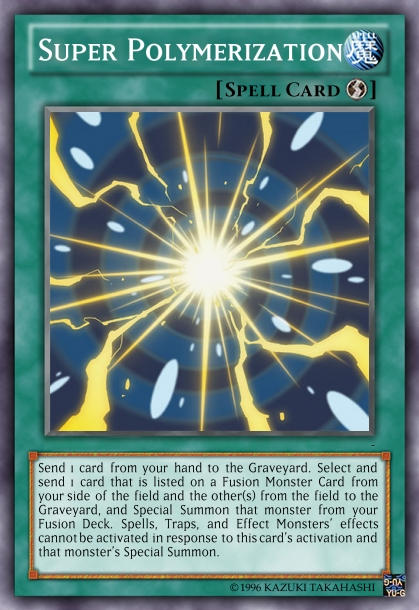 yugioh polymerization anime card (A) - SGX1-ENA12 - Common Oh trading and collectible card game (TCG/CCG) Super Polymerization (Anime) by aj456