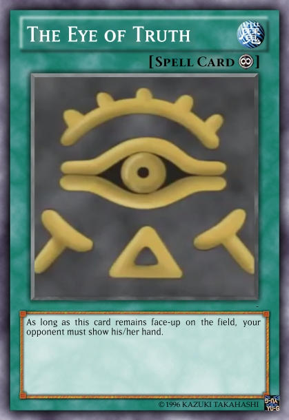 the eye of truth yugioh card Yu-Gi-Oh! - - SS01-ENB17 - Common - 1st Edition - Speed Duel Decks Authentic YuGiOh The Eye of Truth PSV-EN010