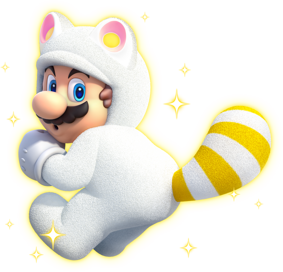 White Tanooki Mario by USANintendo on DeviantArt