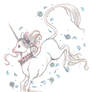 Blue Rose Unicorn