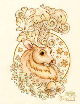 Marley the Filigree Stag Holiday Design