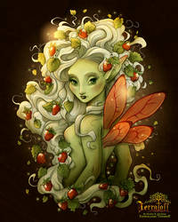 The Unseelie Strawberry Fae - Full Color