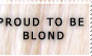 Stamp PROUD TO BE BLOND