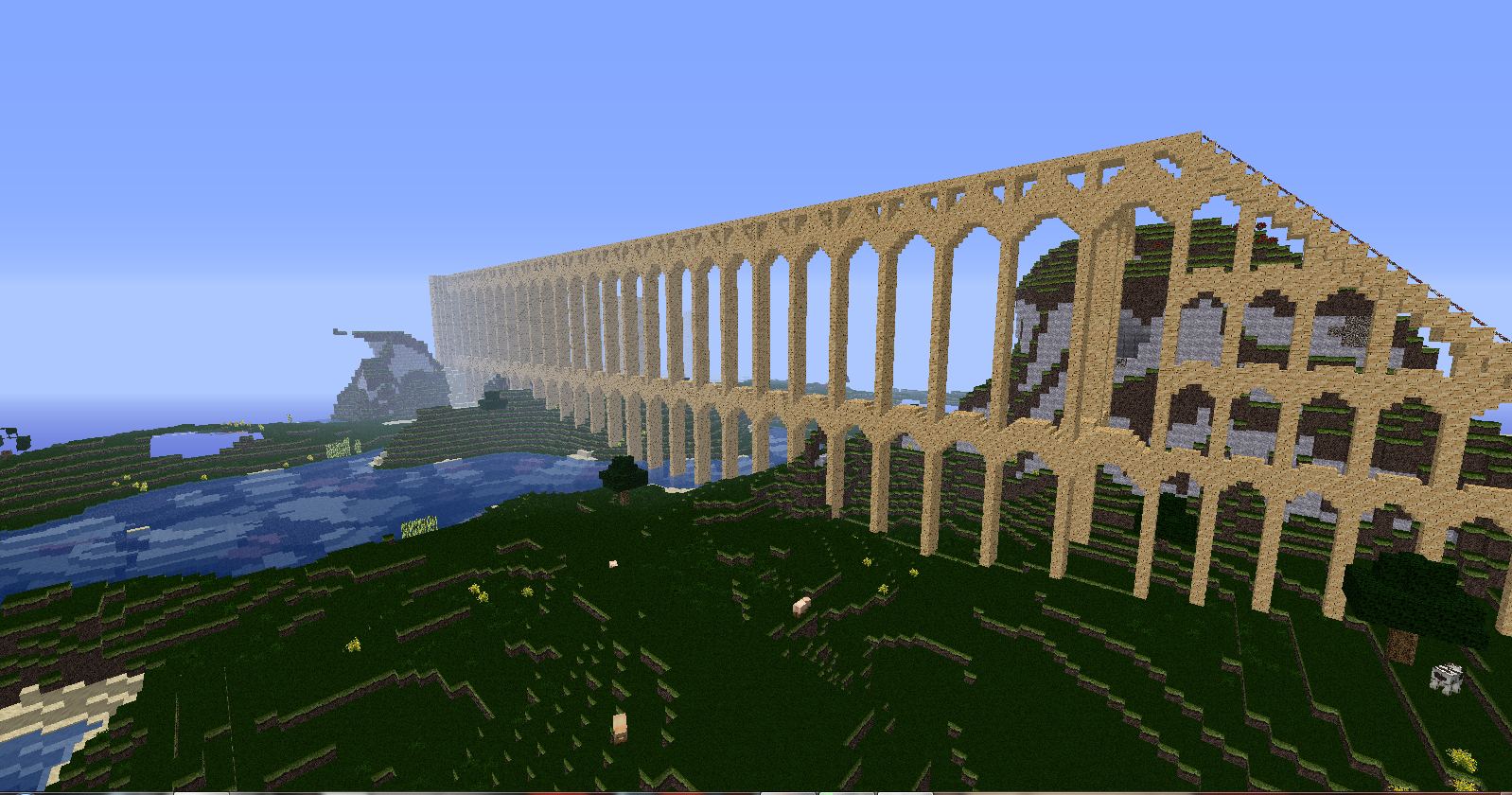 Minecraft aqueduct