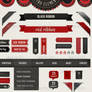 Retro Web Elements - Red and Black
