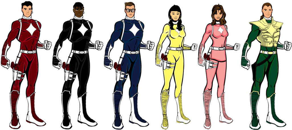 Power Rangers Without Mask MMPR02 Power Rangers (helmetless) by CaptainDutch on DeviantArt