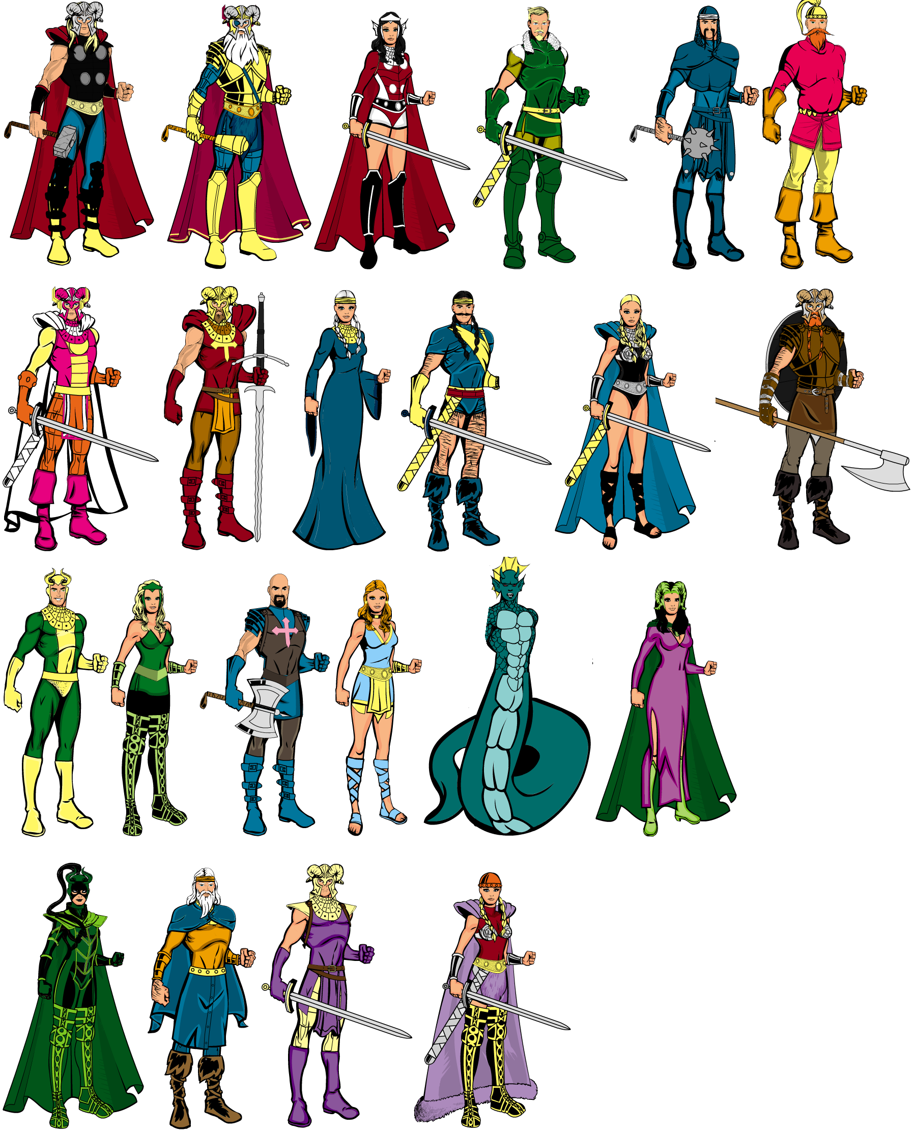 The 7 God Warriors in Asgard! by RPGHunter on DeviantArt