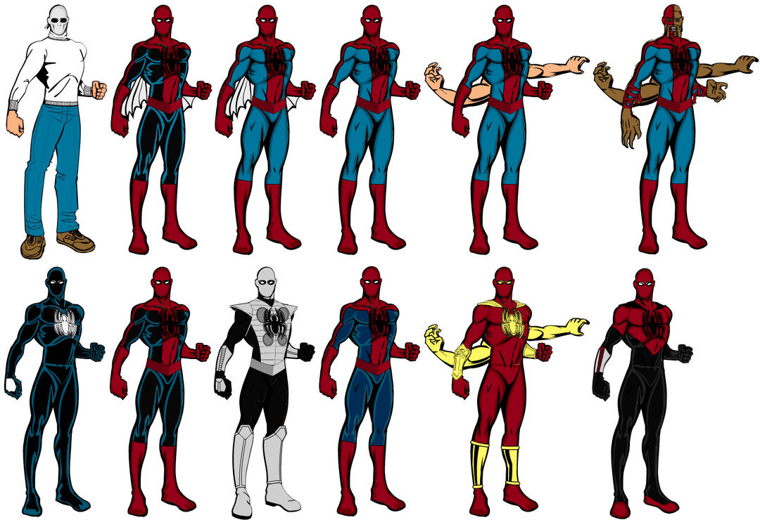 Spider-Man (variations) by CaptainDutch on DeviantArt