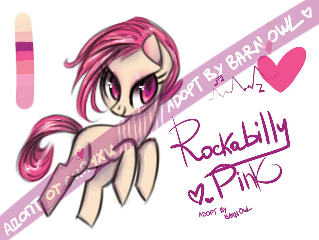 pony adopt Rockabilly Pink by Crazy-Barn-owl on DeviantArt