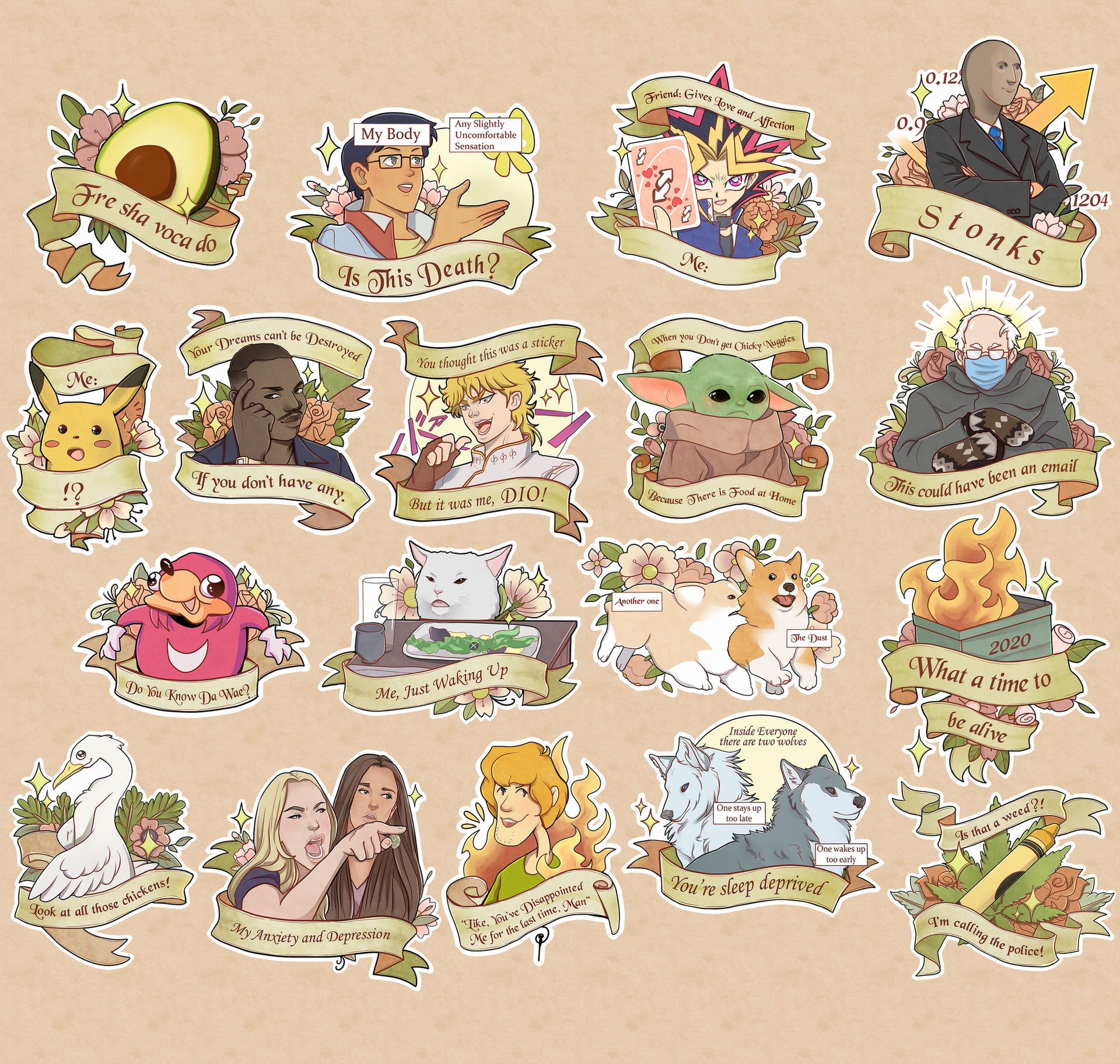Meme Sticker Set by SoubiVee on DeviantArt