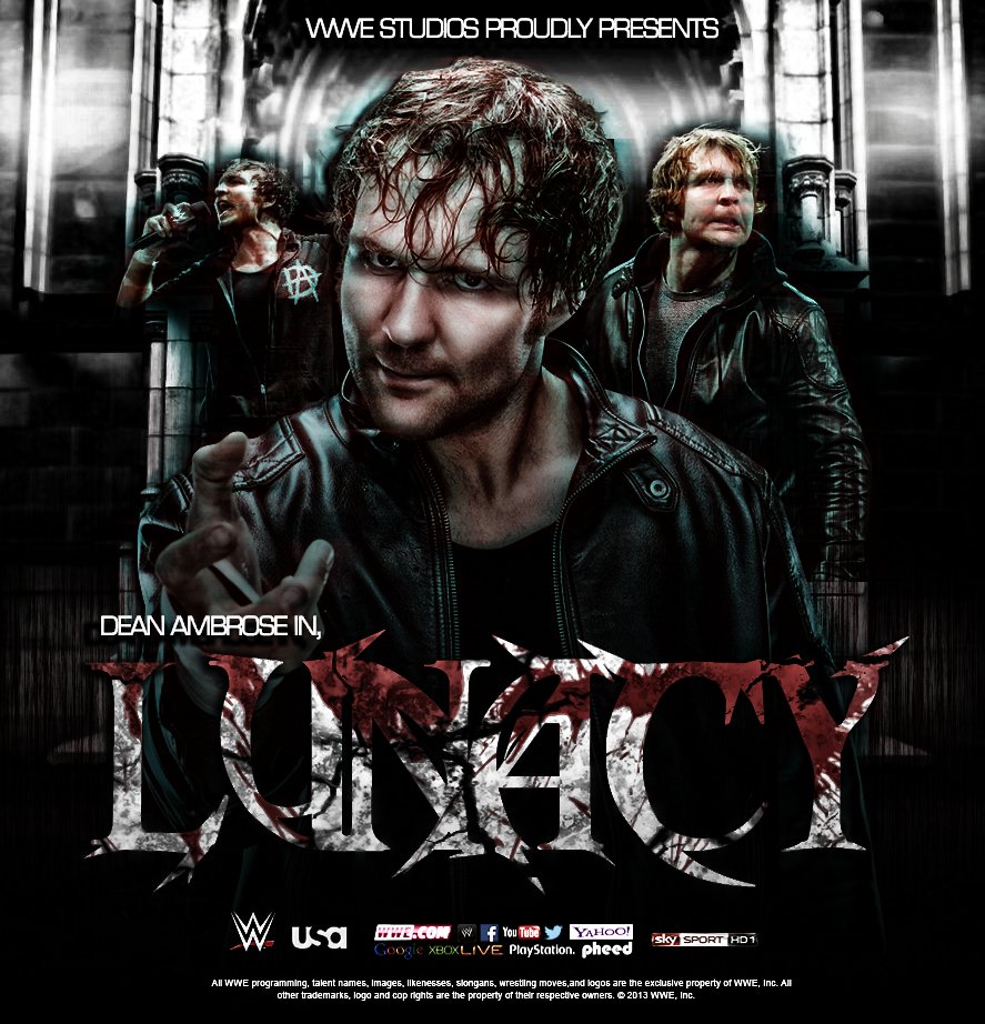 WWE Movie poster ''Lunacy'' feat.Dean Ambrose