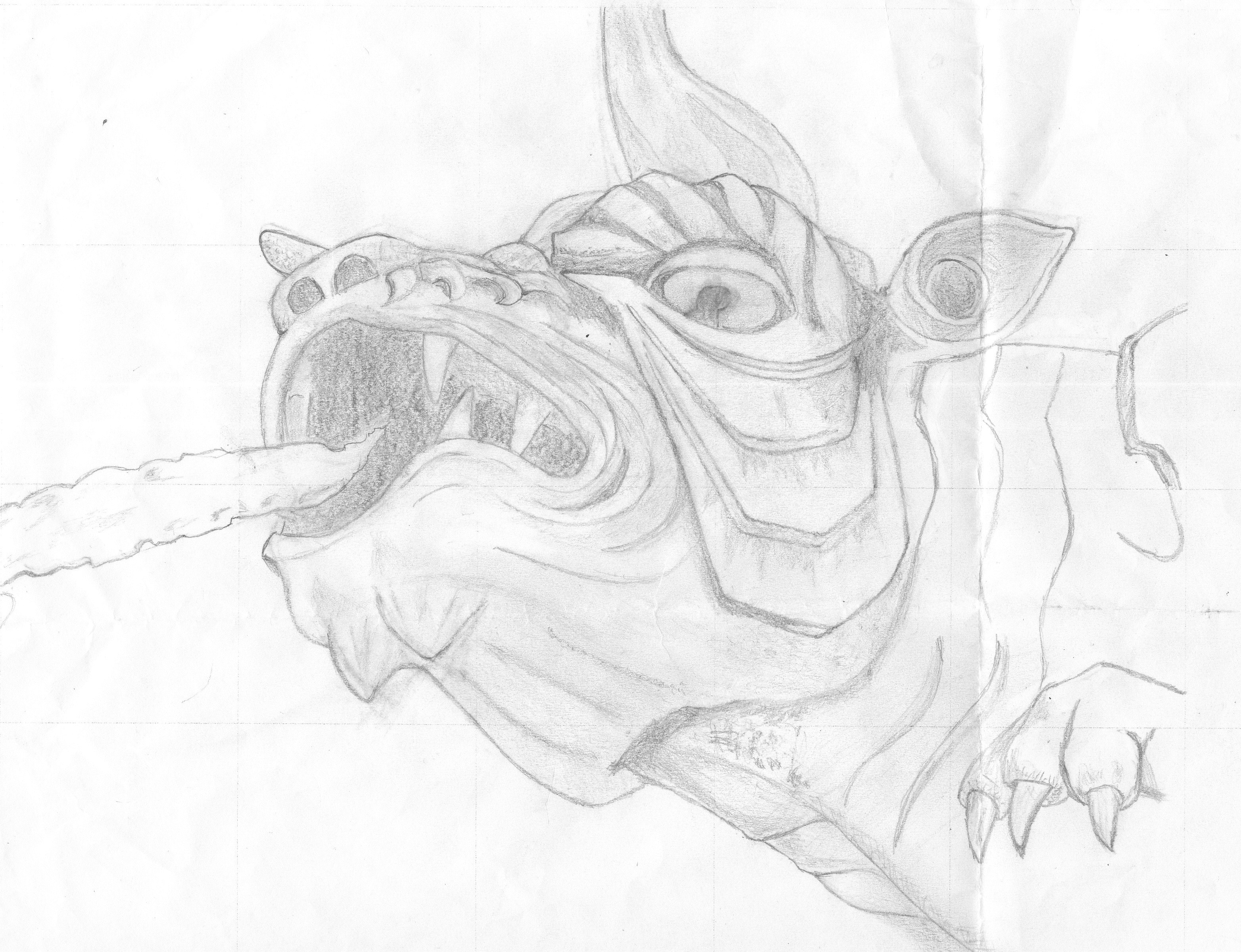 Gargoyle still life sketch