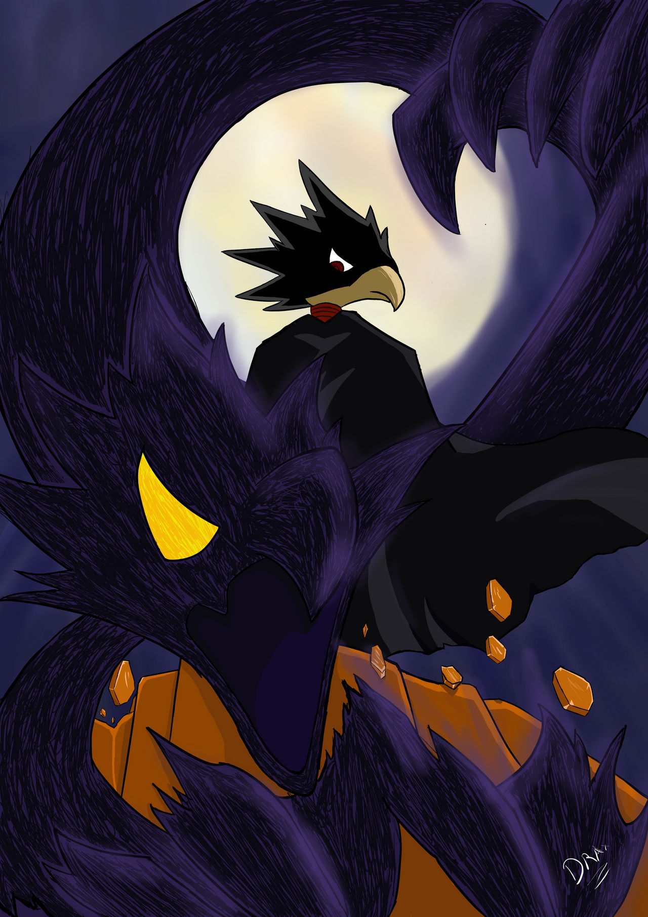 tokoyami Fanarte by Draxarte on DeviantArt