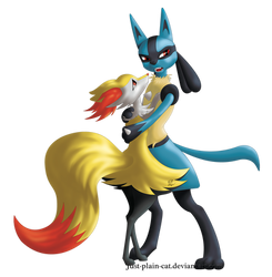 Lucario_Braixen